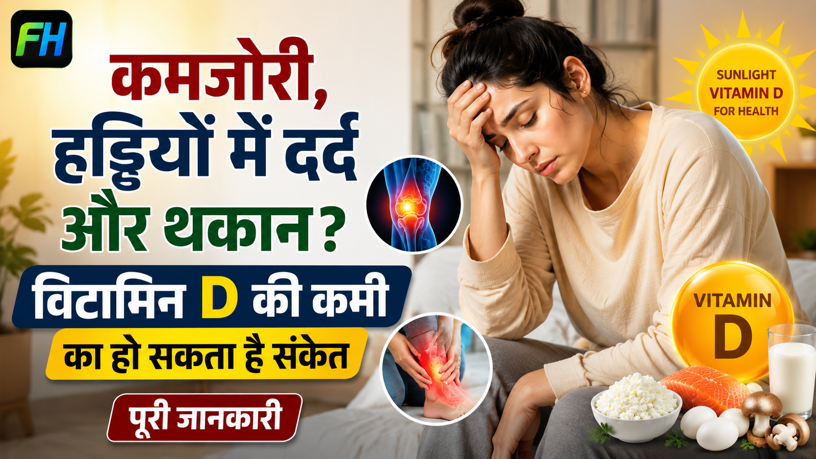 विटामिन D की कमी के लक्षण